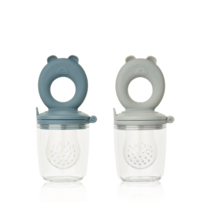 Liewood Miranda Bear Shape Food Feeder - Voerbakje - 2-Pack - Whale blue / Dove blue