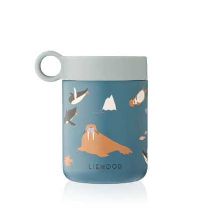 LIEWOOD Kiani Printed Food Jar Arctic Sea/Ocean view 350 ml