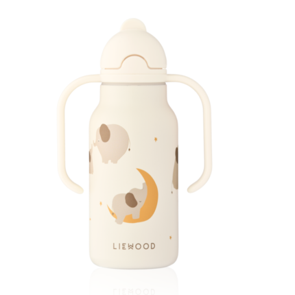 Liewood Kimmie Printed Bottle 250 Ml Elephant / Creme de la creme