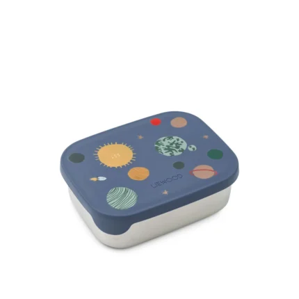 Liewood – Arthur Printed Lunchbox – Kinderlunchtrommel – Universe / Classic Navy – 900 ml