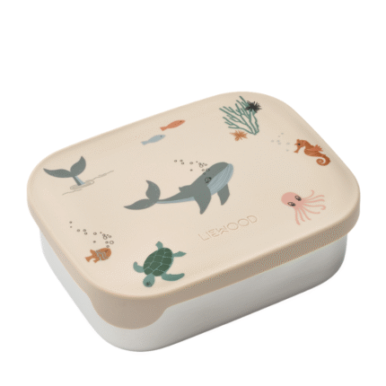 Liewood – Arthur Printed Lunchbox – Kinderlunchtrommel – Sea Creature / Sandy – 900 ml