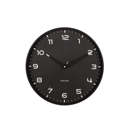Karlsson Orgullo Wall Clock - Wandklok - Mat Zwart - ⌀ 40 cm