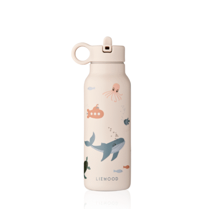 Liewood – Falk Water Bottle – Kinderdrinkfles – Sea Creature / Sandy – 350 ml