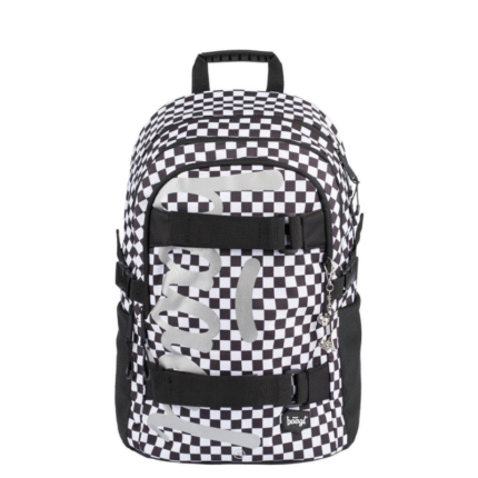 Baagl Schoolrugzak "Skate Checked'' - zwart/wit - 29x43x20 cm - inhoud 25 l
