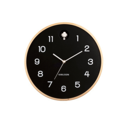 Karlsson Natural Cuckoo Wandklok - Koekoek klok - Hout - Zwart – ⌀ 31,5 cm