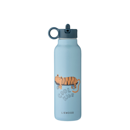 Liewood Falk Water Bottle – Kinderdrinkfles – Tiger / Beach Blue – 500ml