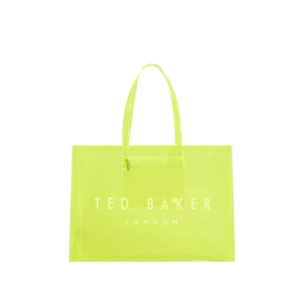 Ted Baker Sheakon Transparent Icon Bag XL - Shopper Tas - Neon Yellow