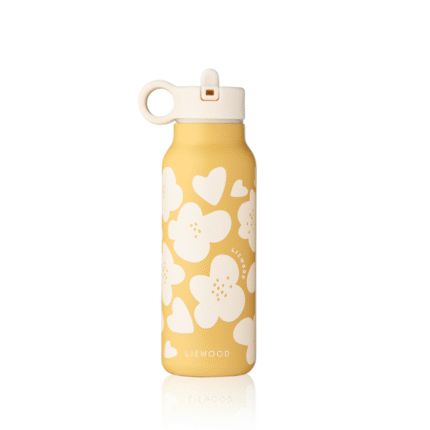 Liewood – Falk Water Bottle – Kinderdrinkfles – Flower / Lemon Yellow – 350 ml