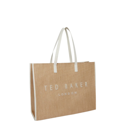 Ted Baker - Pallmer Faux Raffia Large Icon Bag - Shopper Tas - Ecru