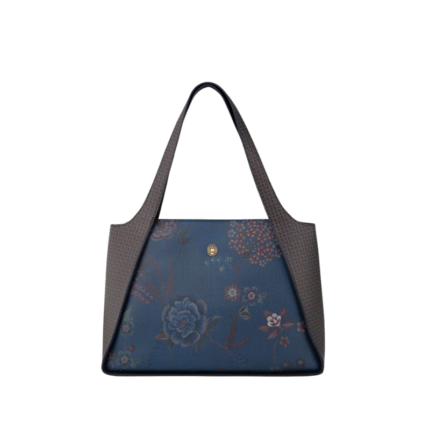 Pip Studio Filou Shoulderbag Large Bodhi Flower – Schoudertas – Blauw – 40×15.5x28cm