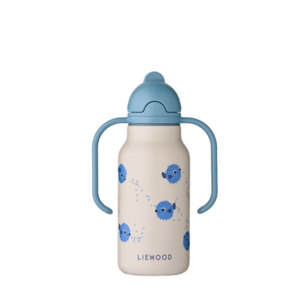 Liewood Kimmie Water Bottle – Kinderdrinkfles – 250 ml - Pufferfish / Sandy