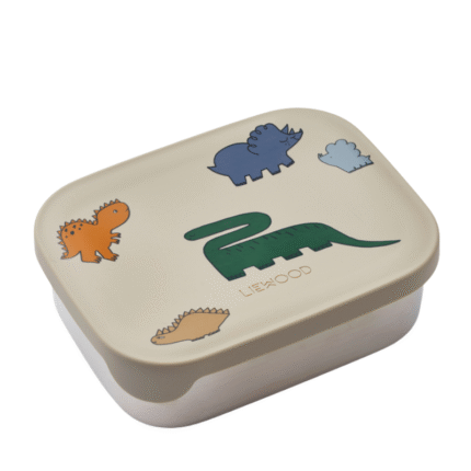 Liewood – Arthur Printed Lunchbox – Kinderlunchtrommel – Dinosaurs / Mist – 900 ml