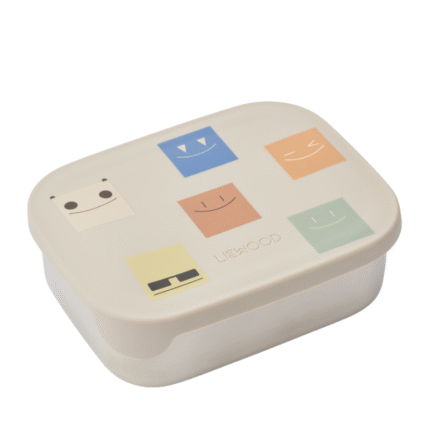 Liewood – Arthur Printed Lunchbox – Kinderlunchtrommel – Smiley / Sandy – 900 ml