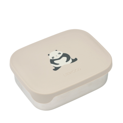 Liewood - Arthur Printed Lunchbox - Kinderlunchtrommel - Panda/Sandy/dark grey - 900 ml