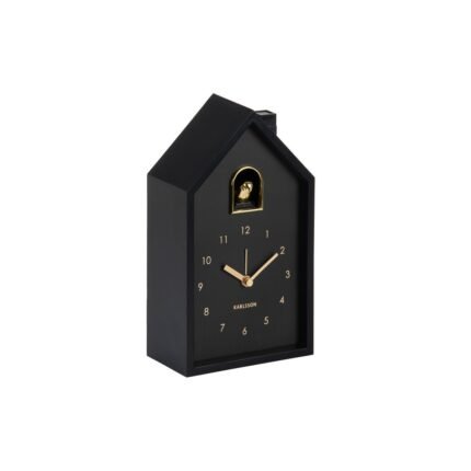 Karlsson Wekker Moderne Koekoek Oro - Alarm Clock - Zwart