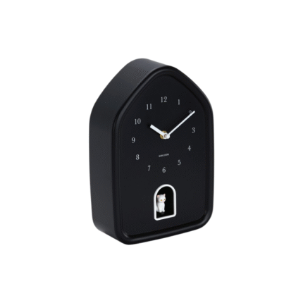 Karlsson Wall Clock Moderne Kitty - Wandklok - Zwart - 29x20 cm