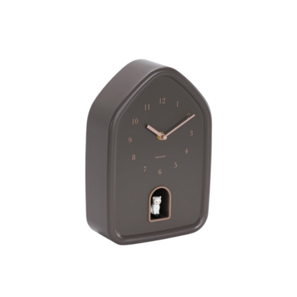 Karlsson Wall Clock Moderne Kitty – Wandklok – Bruin – 29×20 cm