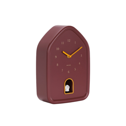 Karlsson Wall Clock Modern Hondje – Wandklok – Rood – 29×20 cm