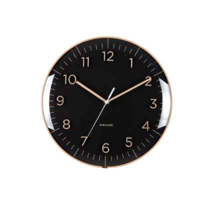 Karlsson Wall Clock Essence Dome - Wandklok - Zwart - ⌀ 30 cm