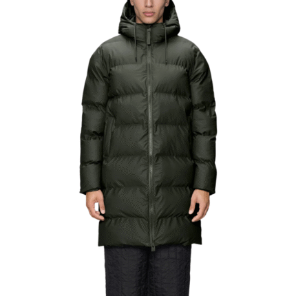 RAINS Alta Longer Puffer Jacket - Waterdichte Winterjas - Groen