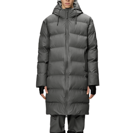 RAINS Alta Longer Puffer Jacket - Waterdichte Winterjas - Grijs