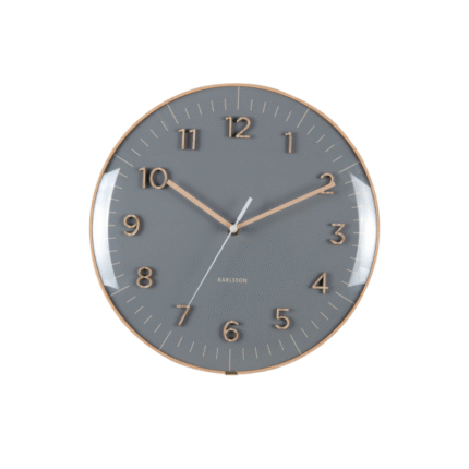 Karlsson Wall Clock Esencia Dome - Wandklok – Grijs - ⌀ 30 cm