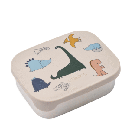 Liewood - Arthur Printed Lunchbox - Dino brul / Sandy - 900 ml