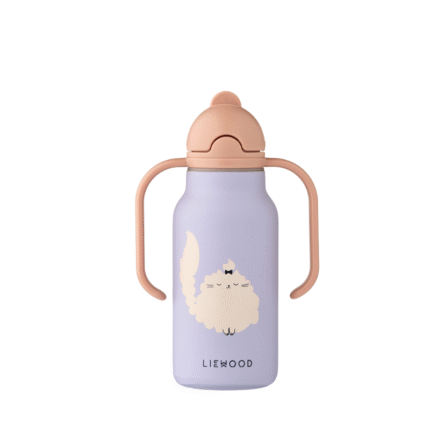Liewood Kimmie Water Bottle – Kinderdrinkfles - Kat / Warm lila - 250 ml