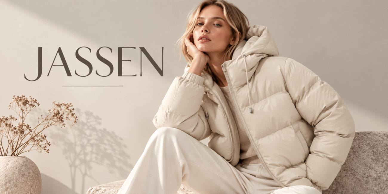 Минималистичная реклама курток JASSEN